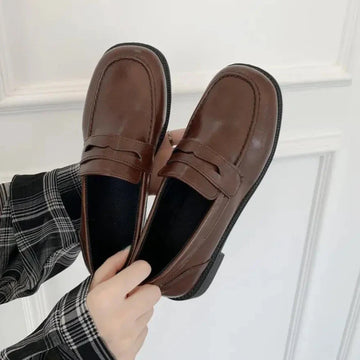Xajzpa  FALL OUTFITS Loafers Women jk Uniform Shoes Uwabaki Japanese JK Round Toe Women Girls School Students mary janes Lolita Brown Cosplay Shoes